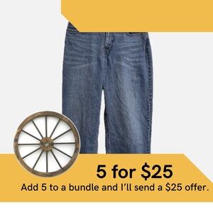 H&M Wide Leg Raw Hem Jeans